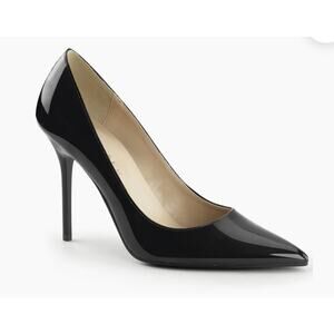 Pleaser Shoes USA Classique-20 Black Patent Leather Pointed Toe Pumps Size 8 NIB